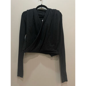 Lululemon Iconic Wrap Dark Grey Size 4 Womens Thumb Holes Pima Cotton